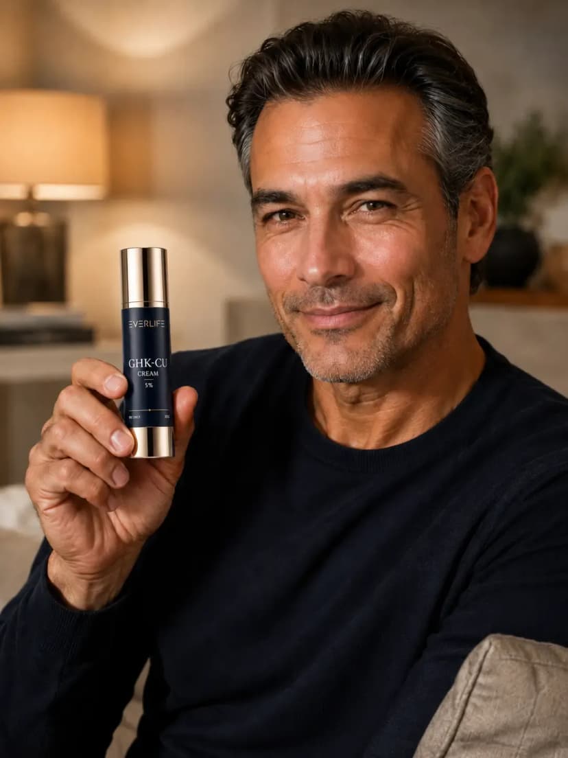 "I've tried a lot of over-the-counter stuff that never did much. This is the first thing where my skin actually feels firmer. One pump in the morning and I'm done — it fits right into my routine."